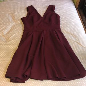 Maroon cocktail dress